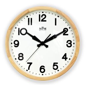 MPM nástěnné dřevěné kulaté hodiny MPM E07.3662 .B