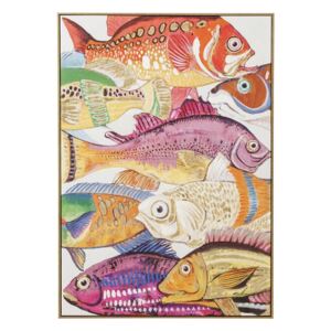 KARE DESIGN Obraz s ručními tahy Fish Meeting One 100 × 70 cm, Vemzu
