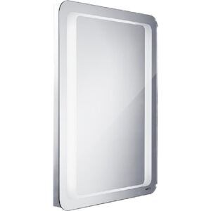 Nimco Zrcadla - Koupelnové podsvícené LED zrcadlo série 5000, 600 x 800 mm, hranaté, osvětlení po obvodu, aluminium ZP 5001