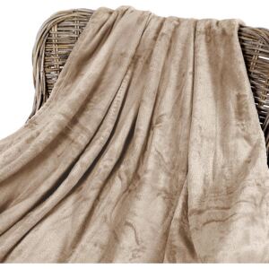 Goldea kvalitní deka z mikrovlákna tmavě béžová 150 x 200 cm