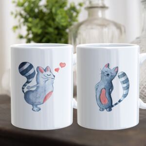 Párové hrnečky Cats in love (cena za oba)