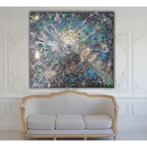 Ručně malovaný obraz Ivana Brázdová - .Galactic explosion