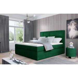 Kvalitní box spring postel Meredit 180x200, zelená Kronos