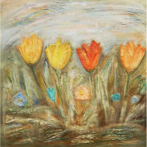 Ručně malovaný obraz Ivana Pelouchová - Tulipány