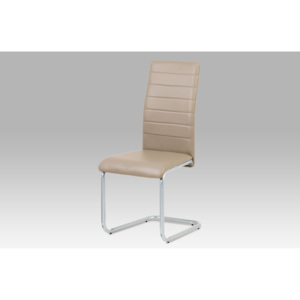 Jídelní židle pohupovací v kombinaci ekokůže cappuccino a šedý lak DCL-102 CAP