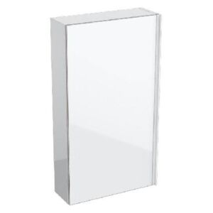 Geberit Acanto - Závěsná skříňka 450x820 mm se zrcadlem uvnitř, leská bílá 500.639.01.2