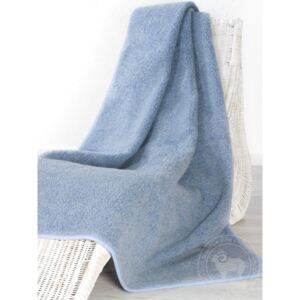 Vlněná deka oboustranná, světle modrá Rozměry: 75x100 cm
