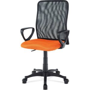 Kancelářská židle, látka MESH oranžová / černá, plyn.píst KA-B047 ORA Art