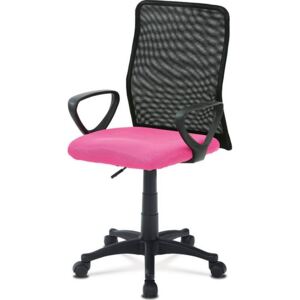 Kancelářská židle, látka MESH růžová / černá, plyn.píst KA-B047 PINK Art