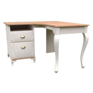 Rohový psací stůl Amfora - dub zlatý/béžová