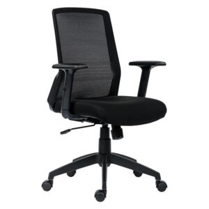 Kancelářská židle na kolečkách Antares NOVELLO – s područkami, černá nebo šedá