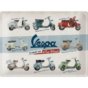 Nostalgic Art Plechová cedule: Vespa (A Small Car on Two Wheels) - 40x30 cm