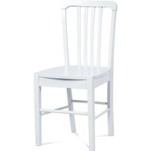 Jídelní židle celodřevěná, bílá AUC-006 WT Art