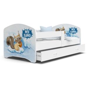 Dětská postel LUCY se šuplíkem - 140x80 cm - DOBA LEDOVÁ