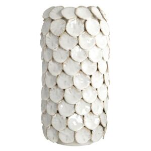 Váza House Doctor DOT keramika bílá barva výška 30 cm