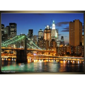 Obraz mostu s New Yorkem (F002687F7050)