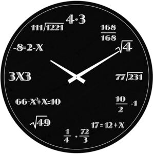 Postershop Nástěnné skleněné hodiny: Matematika (3) - 38 cm
