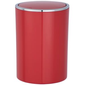 Odpadkový koupelnový koš v červené barvě INCA RED, 26x19 cm, WENKO