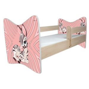 Dětská postel DELUXE - RŮŽOVÁ ZEBRA - 140x70 cm + matrace ZDARMA!