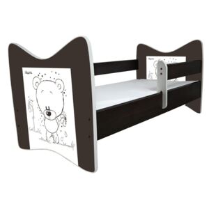 Dětská postel DELUXE - HNĚDÝ MEDVÍDEK 140x70 cm + matrace ZDARMA!