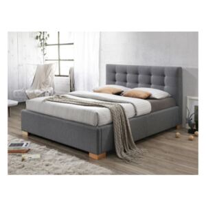 Čalouněná postel DALBY, 160x200, šedá