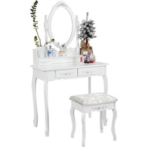 Aga Toaletní stolek se zrcadlem + taburetem