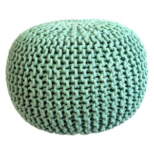 Primabag Pletený taburet - puf Knitty zelená