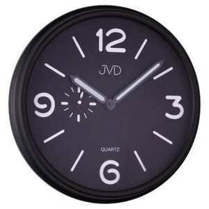 Černé luxusní moderní hodiny JVD quartz HA11.1