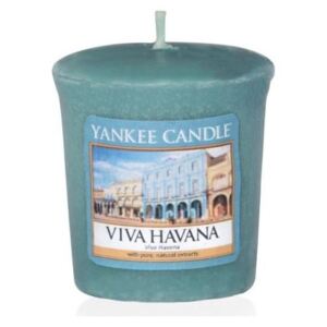 Yankee Candle - votivní svíčka Viva Havana 49g (Ať žije Havana! Směs santálového dřeva, koření a vanilky. Spolu s nostalgií po starých časech v Havaně připomíná vůni starých knih.)