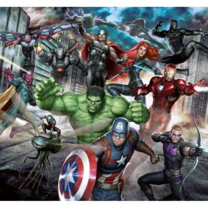 Vliesová obrazová tapeta Marvel Avengers Assemble, 111391, 300 x 280 cm, Kids@Home 6, Graham & Brown , rozměry 3 x 2,8 m
