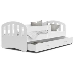 Dětská postel se šuplíkem HAPPY - 180x90 cm - bílá