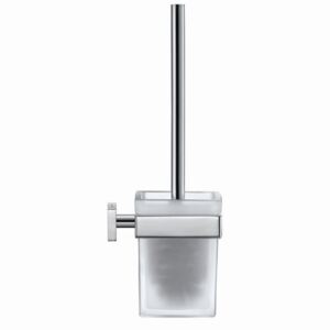 Duravit Karree - WC štětka nástěnná s držákem, chrom/mléčné sklo 0099571000
