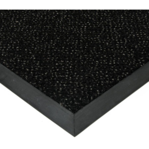 FLOMAT Černá textilní čistící vnitřní vstupní rohož Cleopatra Extra - 130 x 180 x 1 cm