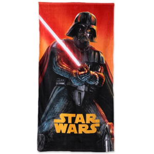 Plážová osuška Star Wars - Hvězdné války - Darth Vader se světelným mečem - 70 x 140 cm