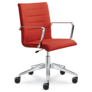 LD SEATING Kancelářská konferenční židle OSLO 227-RA-F80-N6, kříž chrom, houpací mechanika