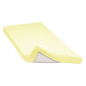 Brotex Napínací prostěradlo bavlněné 90x200cm světle žluté