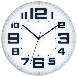 Postershop Nástěnné hodiny: Moderní (bílá) - 30 cm