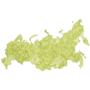 Magnetická mapa Ruska, ilustrovaná, zelená (samolepící feretická fólie) 66 x 66 cm