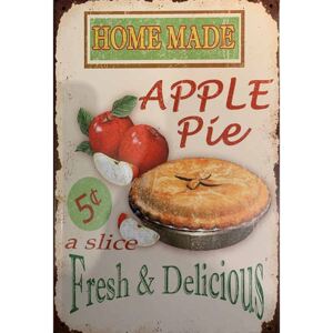 Cedule Home Made Apple Pie 30cm x 20cm Plechová cedule