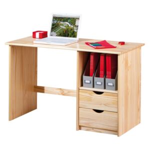 PC stůl MIRAM — masiv borovice, 115×55×75
