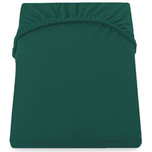 Zelené bavlněné prostěradlo elastické 160-180x200 cm Amber