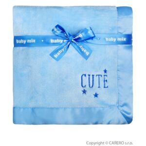Dětská plyšová deka Baby Mix Cute modrá Modrá