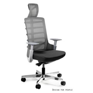 UNIQUE Kancelářská židle SPINELLY, černá/šedá