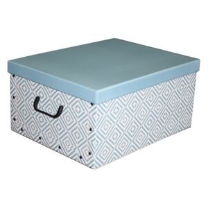 Skládací úložná krabice - karton box Compactor Nordic 50 x 40 x 25 cm, světle modrá