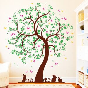 Dekorace na zeď - Barevný strom - dekorace-steny.cz - 120 x 140 cm - 698