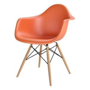 Jídelní židle P018W PP inspirovaná DAW oranžová