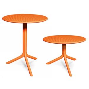 ﻿Stůl Step 2v1 kulatý, 60.5 cm ﻿Stůl Step – oranžový, 60,5 cm