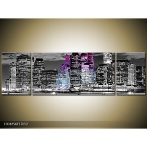 Obraz růžově nasvícených budov (F001856F17050)