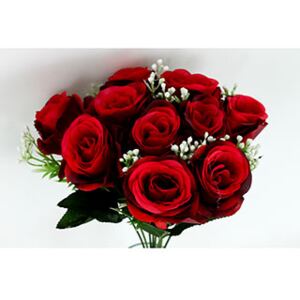Autronic Růže, puget, barva červená. Květina umělá. KU4138