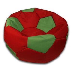 Sedací vak velký fotbalový míč červeno/zelený Design-domov, 90cm